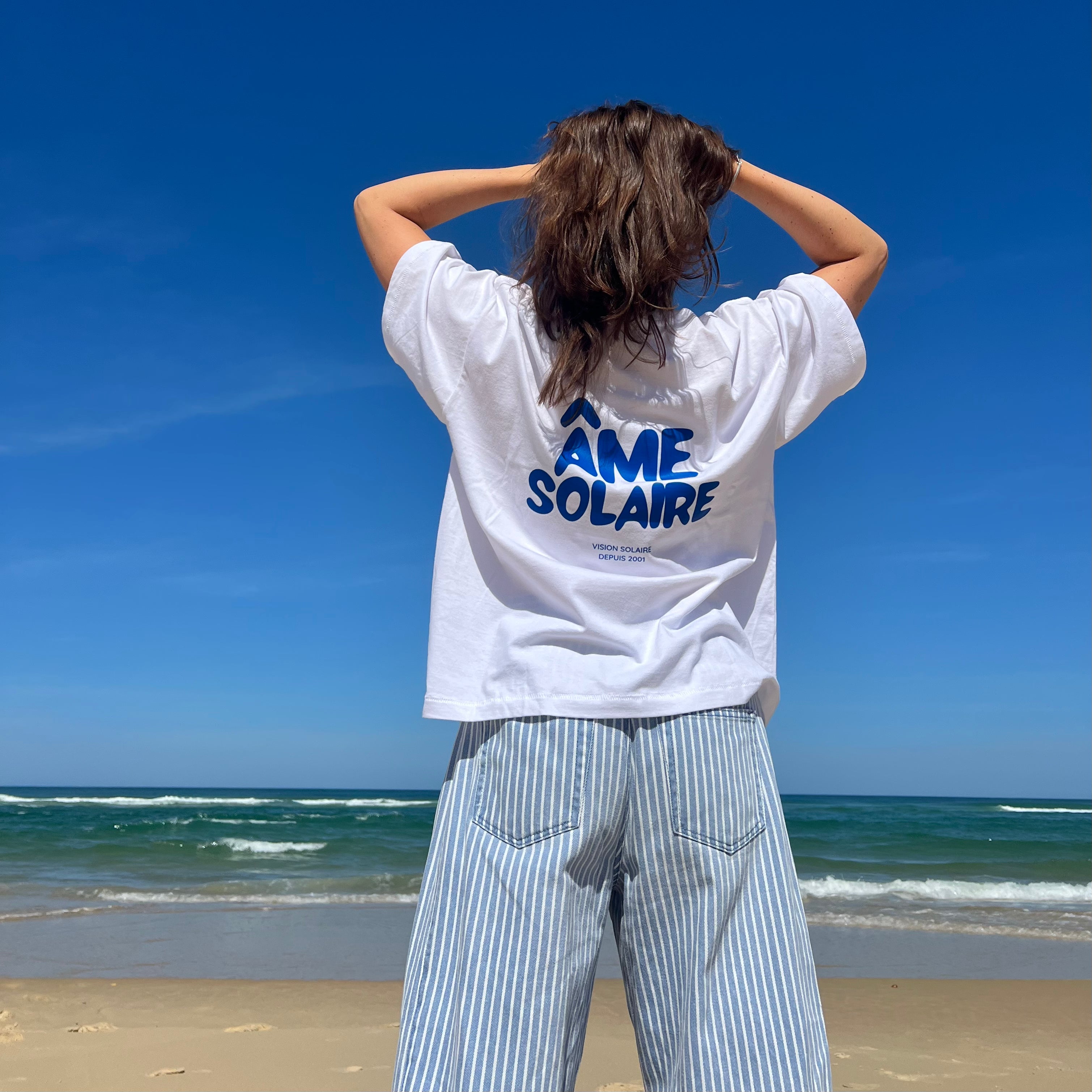 T-shirt blanc pour homme et femme Sunkin Paris